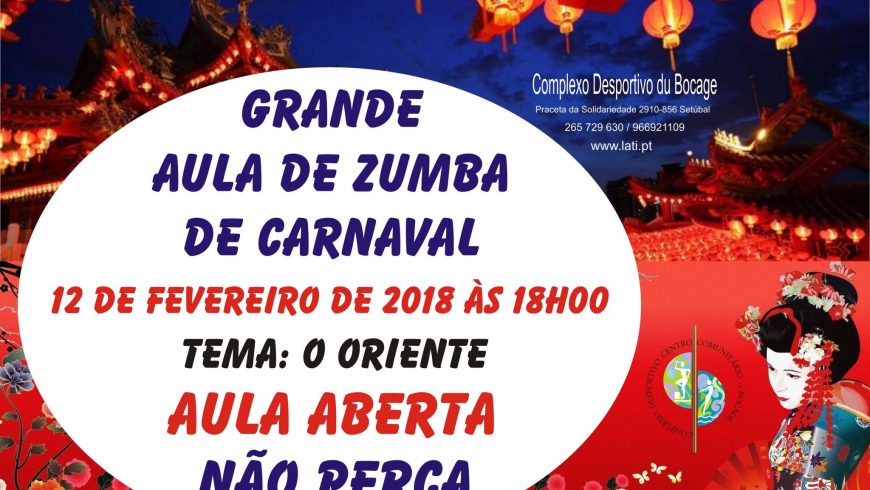 Grande aula de Zumba de Carnaval