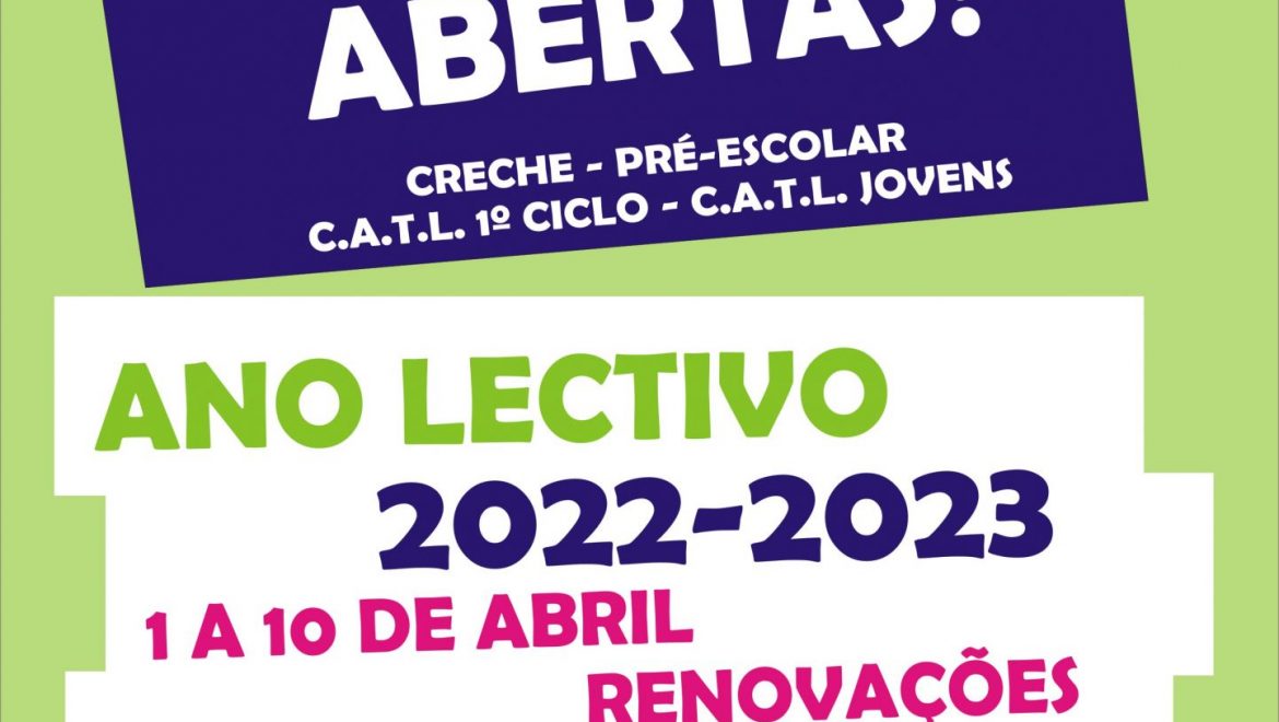 Abertas as Renovações/ Inscrições na Área de Crianças e Jovens