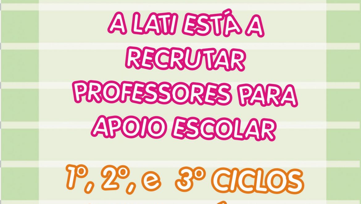 Recrutamento de professores!!